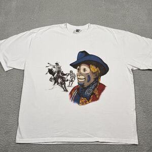 Basketcase Rodeo Clown Bull Riding Graphic Tee White Size 2XL